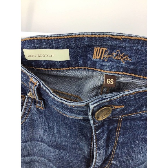 Kut from the Kloth Karen Baby Bootcut Low Rise Jeans Women's Size 6S Blue - Picture 6 of 12